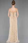 Robe De Soirée Perlé Longue Or ABU5511