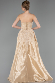 Robe De Soirée Perlé Longue Or ABU5511