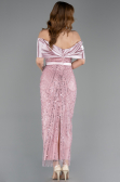 Robe De Soirée Perlé Midi Poudre ABK2453