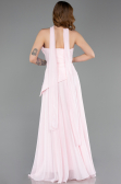 Robe de Soirée Longue Mousseline Poudre ABU5763