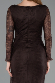 Robe De Soirée Dantelle Longue Brun ABU5588