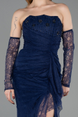 Robe De Soirée Dantelle Longue Bleu Marine ABU5603