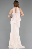 Robe De Soirée Dantelle Longue Beige ABU5686