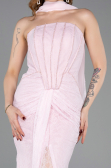 Robe De Soirée Dantelle Longue Poudre ABU5686