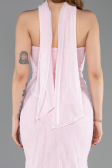 Robe De Soirée Dantelle Longue Poudre ABU5686