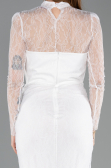 Robe de Soirée Longue Dantelle Blanc ABU5823