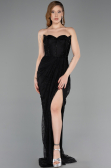 Robe de Soirée Longue Dantelle Noir ABU5770