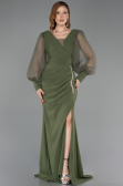 Robe de Soirée Longue Kaki ABU5779