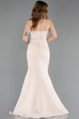 Robe De Soirée Longue Beige ABU5747