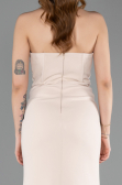 Robe De Soirée Longue Beige ABU5747