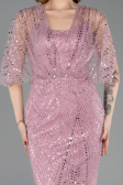 Robe de Soirée Longue Perlé Poudre ABU5798