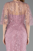 Robe de Soirée Longue Perlé Poudre ABU5798