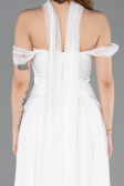 Robe de Soirée Longue Dantelle Blanc ABU5799