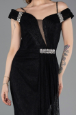 Robe de Soirée Longue Dantelle Noir ABU5841