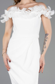 Robe de Cérémonie Midi Blanc ABK2545