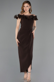 Robe de Cérémonie Midi Brun ABK2545