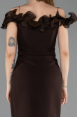 Robe de Cérémonie Midi Brun ABK2545