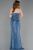 Tenue De Soirée Squameuse Longue Indigo ABU3246