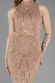 Robe de Soirée Longue Cuivre ABU4791