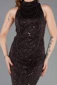 Robe De Soirée Longue Brun ABU4791