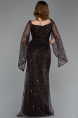 Robe De Soirée Perlé Longue Brun ABU5066