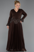 Robe de Soirée Grande Taille Longue Brun ABU5848