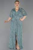 Robe De Soirée Grande Taille Longue Squameuse Menthe ABU5846