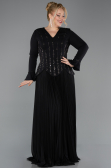 Robe de Soirée Grande Taille Longue Noir ABU5849