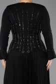 Robe de Soirée Grande Taille Longue Noir ABU5849