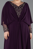 Robe de Soirée Grande Taille Longue Mousseline Violet ABU5850