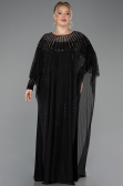 Robe de Soirée Grande Taille Longue Noir ABU5851