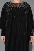 Robe de Soirée Grande Taille Longue Noir ABU5851