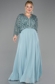 Robe Grande Taille Longue Mousseline Menthe ABU5859