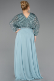Robe Grande Taille Longue Mousseline Menthe ABU5859