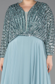 Robe Grande Taille Longue Mousseline Menthe ABU5859