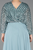 Robe Grande Taille Longue Mousseline Menthe ABU5859