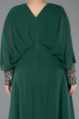 Robe Grande Taille Longue Mousseline Émeraude ABU5860