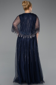 Robe de Soirée Grande Taille Longue Bleu Marine ABU5865
