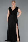 Robe De Soirée Grande Taille Longue Noir ABU5836