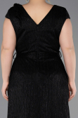 Robe De Soirée Grande Taille Longue Noir ABU5836