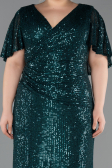 Robe De Soirée Grande Taille Longue Émeraude ABU5837