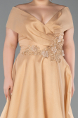 Robe De Fiançailles Grande Taille Longue Or ABU5879
