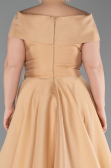 Robe De Fiançailles Grande Taille Longue Or ABU5879