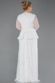 Robe de Soirée Grande Taille Longue Dantelle Blanc ABU5881