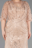 Robe De Soirée Grande Taille Longue Perlé Or ABU5800