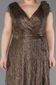 Robe De Soirée Grande Taille Longue Cuivre ABU5836