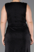 Robe de Soirée Grande Taille Longue Noir ABU5838