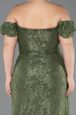Robe de Soirée Grande Taille Longue Dantelle Kaki ABU5729