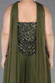 Robe De Soirée Grande Taille Longue Kaki ABU5856