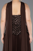 Robe De Soirée Grande Taille Longue Brun ABU5856